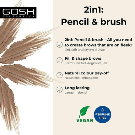 Gosh Eyebrow Pencil 3 Color Greybrown