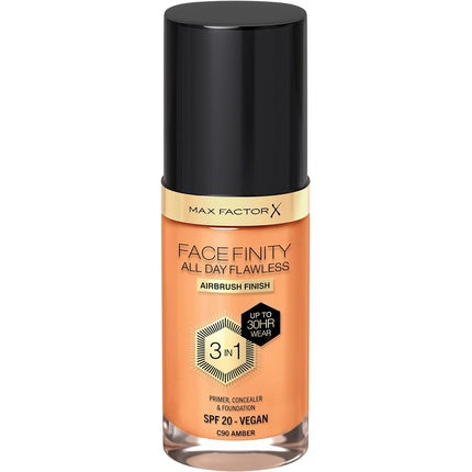 Max Factor Facefinity 3-in-1 All Day Flawless Liquid Foundation SPF 20 90 Amber 30ml