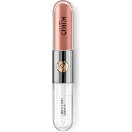 KIKO Milano Unlimited Double Touch 129 Liquid Lipstick Bright Finish Two-Step Application Lasts Up To 12 Hours No-Transfer Base Colour 129 Burnt Tangerine