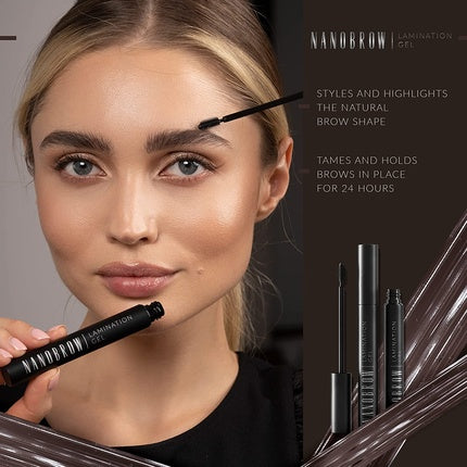 Nanobrow Lamination Gel - Brow Gel for Precisely Styled and Filled Brows in Brown