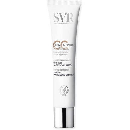 SVR CLAIRIAL CC Cream SPF50+ 3-in-1 Tinted Brown Spot Correcting Unifying Face Concealer 40ml Medium