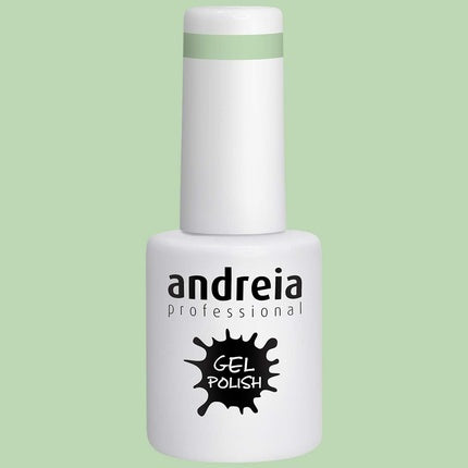 Andreia Semi-Permanent Nail Gel Polish for UV/LED Lamp Intense Shine and 4 weeks Lasting French Manicure Nail Gel Varnish Colour 286 Green Shades of Blue 10.5ml
