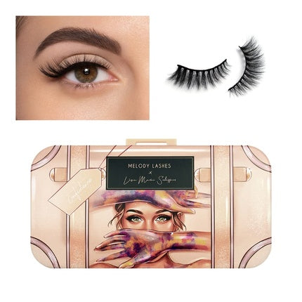 Melody Lashes Natural Eyelashes Premium Quality Half Lashes Soft Cotton Band Reusable Vegan Natural Cat Eye Lashes for a Dreamy Eye Look Confidence
