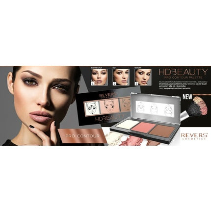 HD Beauty Pro Palette Strobe Contour Highlighter Bronzer Blusher Powder Set