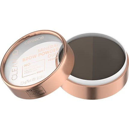 Catrice Clean ID Mineral Brow Powder Duo 020 Medium To Dark 2.5g