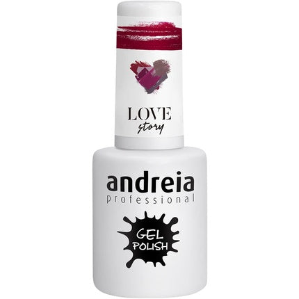 Andreia Semi-Permanent Nail Gel Polish for UV/LED Lamp Intense Shine and 4 weeks Lasting French Manicure Nail Gel Varnish Colour 304 Red Shades of Pink 10.5ml