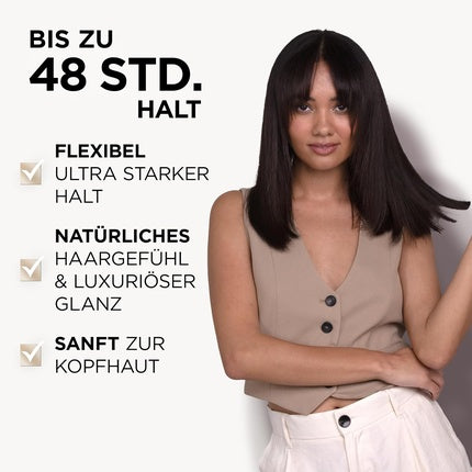Wellaflex Shine & Hold Hairspray for Women - Up to 48 Hours Ultra Strong Hold