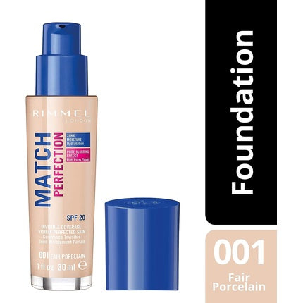 Rimmel Match Perfection Foundation 001 Fair Porcelain 30ml