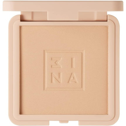 3INA Makeup The Compact Powder 618 Sand Natural Silky Finish Uniform Coverage Comfortable and Luminous Texture Lightweight Mineral Powder Easy to Blend Vegan Cruelty Free
