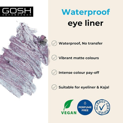 GOSH Matte Eyeliner in Intense Black 016 True Violet
