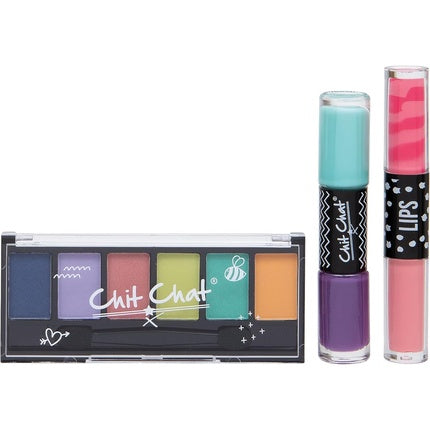 Chit Chat Beauty Bank Money Tin with Eyeshadow Palette, Lip Gloss, and Nail Varnish