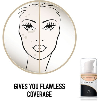 Max Factor Colour Adapt Foundation 34ml 50 Porcelain