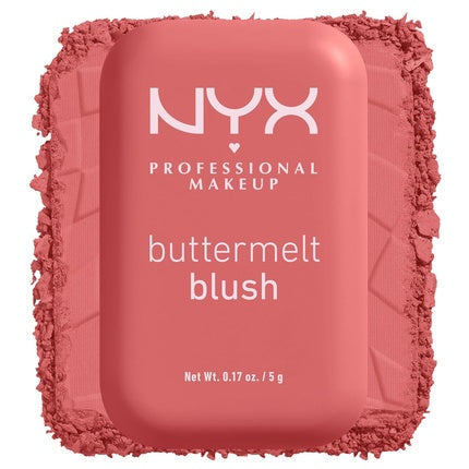 NYX PROFESSIONAL MAKEUP Buttermelt Powder Blush Fade and Transfer-Resistant Blush Vegan Formula Feeling Butta 09 0.17 Ounce