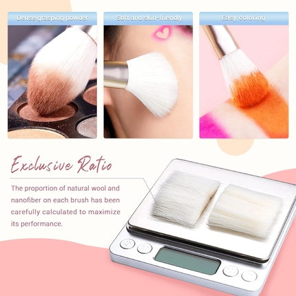 Jessup Professional Makeup Brushes Set for Eyes, Brows, Lips, Eyeshadow, Eyeliner and Other Cosmetics T293 Blushing Bride