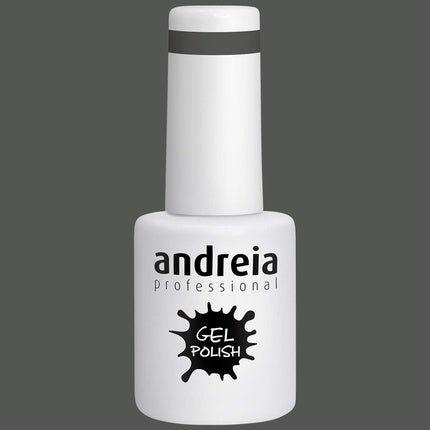 Andreia Semi-Permanent Nail Gel Polish for UV/LED Lamp Intense Shine and 4 weeks Lasting French Manicure Nail Gel Varnish Colour 238 Grey 10.5ml