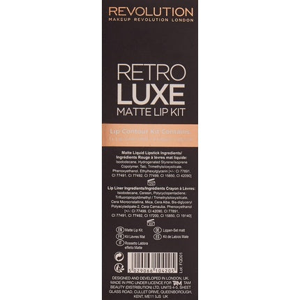 Makeup Revolution Retro Luxe Lip Kit Matte Glory 1g + 5.5ml