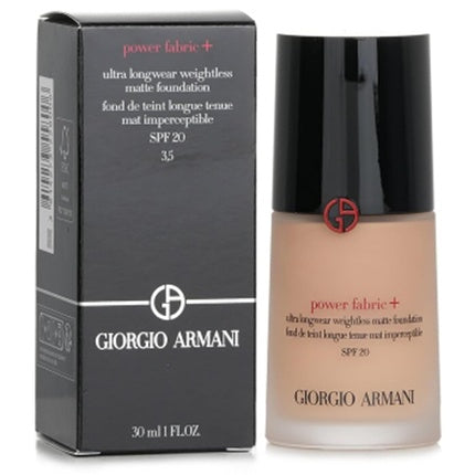 Giorgio Armani Power Fabric + Ultra Longwear Weightless Matte Foundation 3.5 SPF 20 30ml 1oz