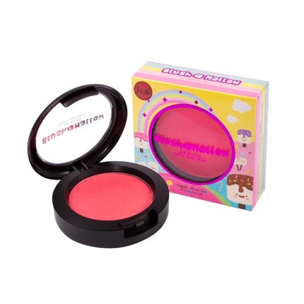 JCAT Blush-Mallow Soft Blusher Dolly Peachy Color Face Powder Blush Compact Natural Long-Lasting Cheeks Face