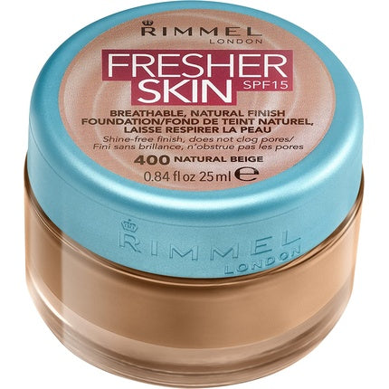 Rimmel Fresher Skin Foundation 25ml 400 Natural Beige