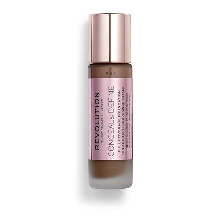 Makeup Revolution Conceal and Define Concealer Full Coverage Matte Finish C17.7 for Dark Deep Skin Tones Vegan Cruelty-Free 0.7 Fl Oz