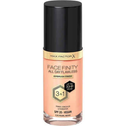 Max Factor Facefinity 3-in-1 All Day Flawless Liquid Foundation SPF 20 35 Pearl Beige