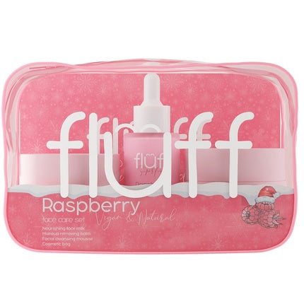 Fluffset Raspberry Face Milk 40ml, Makeup Remover Balm 50ml, Face Mousse 50ml