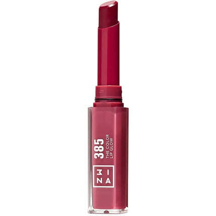 3INA MAKEUP The Color Lip Glow 385 Berry Pink Lip Balm with Shea Butter - Highly Pigmented Lip Colour