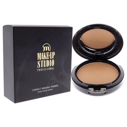 Make-Up Studio Professional Compact Mineral Face Powder Foundation Cinnamon 0.32 Oz with Mirror and Sponge