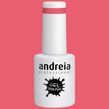 Andreia Semi-Permanent Nail Gel Polish for UV/LED Lamp Intense Shine and 4 weeks Lasting French Manicure Nail Gel Varnish 10.5ml - Colour 285 Coral Pink