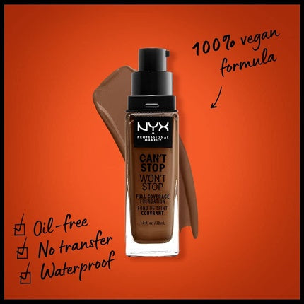 Nyx Professional Makeup Can't Stop Won't Stop Full Coverage Foundation 30ml