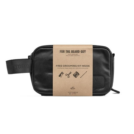 Vittorio Wash Bag With Grooming Kit Black