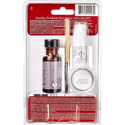 KISS French Acrylic Modeling Set with Liquid Acrylic, Acrylic Powder, Shaping Brush, Nail File, Quick-Drying Nail Glue and 40 Nail Tips