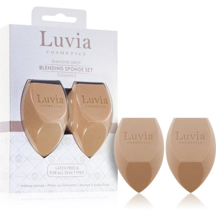 Luvia Cosmetics Diamond Drop Blending Sponge Set - Elegance, 2 pcs