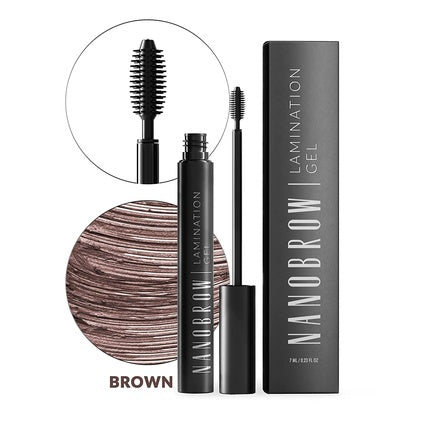 Nanobrow Lamination Gel - Brow Gel for Precisely Styled and Filled Brows in Brown