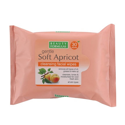 Beauty Formulas Gentle Soft Cleansing Wipes Apricot 30 Count