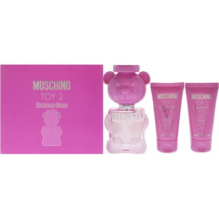 Moschino Unisex Toy 2 Bubble Gum Gift Set Eau de Parfum Spray 50ml + Body Milk 50ml + Shower Gel 50ml