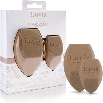 XXL Makeup Body Sponge and Cosmetic Sponge Set Luvia Cosmetics Elegance Coffee