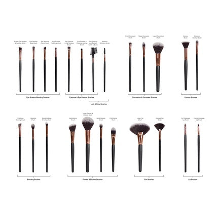 Rio Professional Cosmetic Makeup Brush Set 24 Pieces