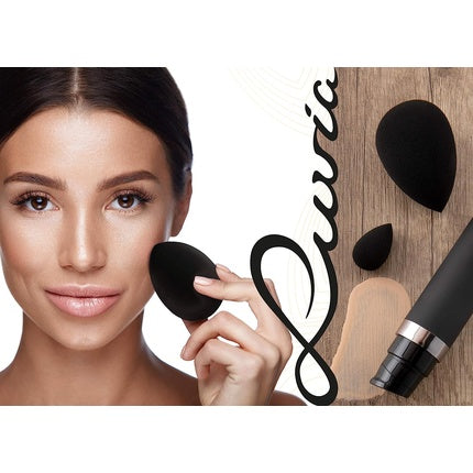 Luvia Beauty Blender Sponge Set 3 Black Makeup Sponges - Super Soft Blending Sponge in 2 Sizes for Precise and Large-Area Blending of Cosmetics