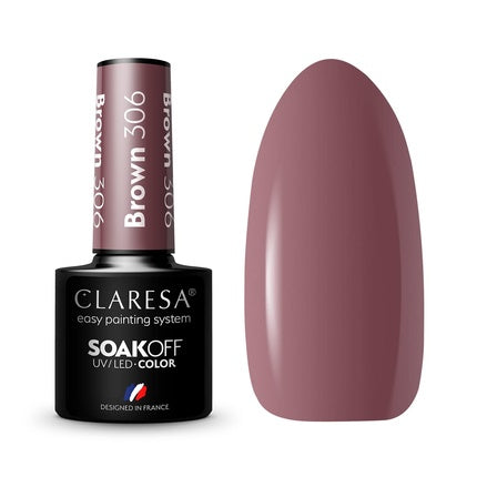 Claresa UV LED Nail Polish Collection Hybrid Manicure Soak Off Brown Color 5ml