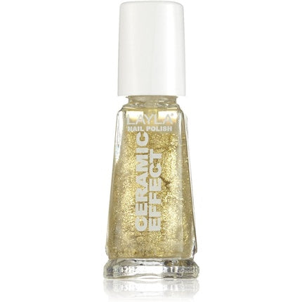 Layla Cosmetics 1243R23 077 Ceramic Effect Nail Polish Gold Bling 0.01 Litres