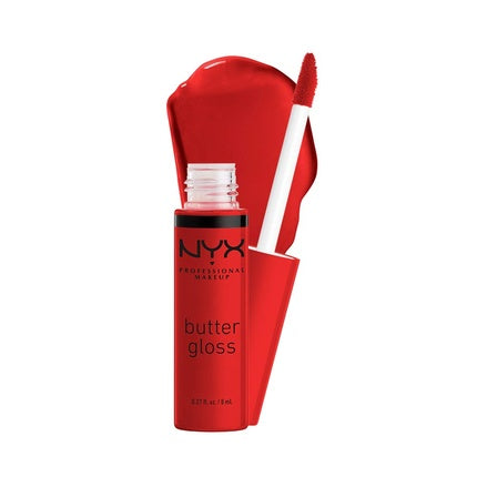 NYX Professional Makeup Butter Gloss Non-Sticky Lip Gloss Apple Crisp Modern Red 0.27 Fl Oz