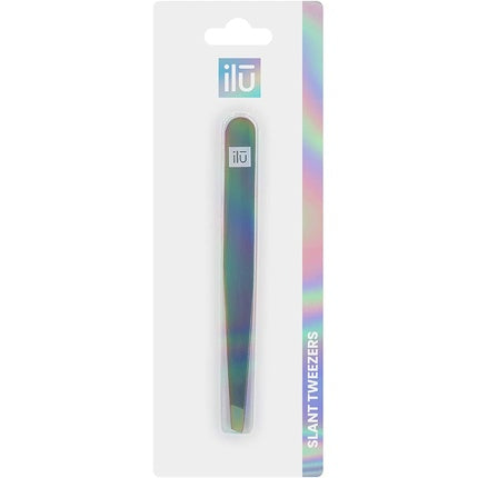 T4B ILU Precision Tip Eyebrow Tweezers for Facial Hair Removal Rainbow