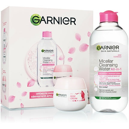 Gift set of sensitive skin care with natural rose extract