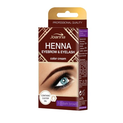 Joanna Cream Henna For Eyebrows And Eyelashes 3.0 Dark Brown 15ml
