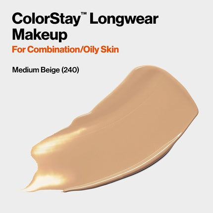 Revlon Colorstay Liquid Foundation Makeup for Combination/Oily Skin SPF 15 Medium Beige 30ml