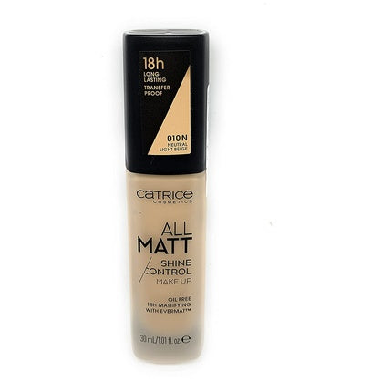 Catrice All Matt Shine Control Make Up Foundation 30ml - Neutral Light Beige