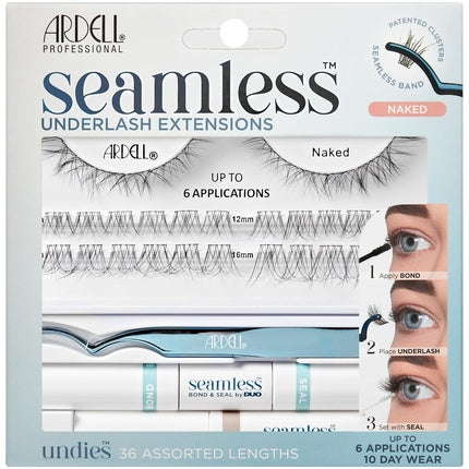 Ardell Seamless Underlash Extensions Naked Seamless Band and Patented Clusters 36 Assorted Lengths