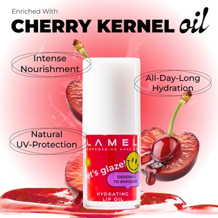 Lamel Hydrating Lip Oil Let's Glaze - Hydrating Lip Gloss Flavoring Oil