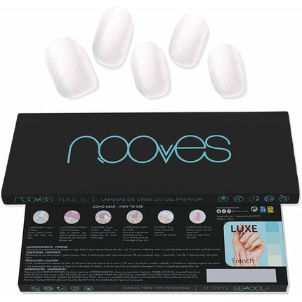 Nooves White Pearl Nail Gel Sheets 20 Pieces